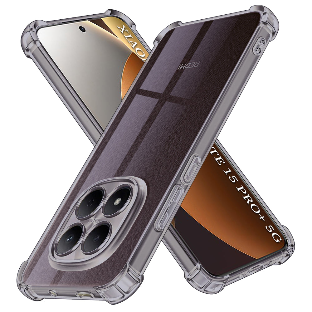 Case for Xiaomi Poco M8 Pro / Redmi Note 15 Pro+ 5G, Techsuit, Shockproof Clear, Black