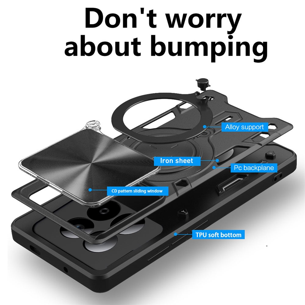 Case for Xiaomi Poco M8 / Redmi Note 15 5G / Note 15 4G, Techsuit, CamGuard Pro, Black