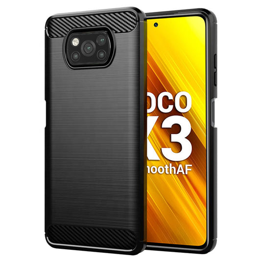 Калъф за Xiaomi Poco X3 Pro / X3 NFC / X3, Techsuit, Карбон, Черен