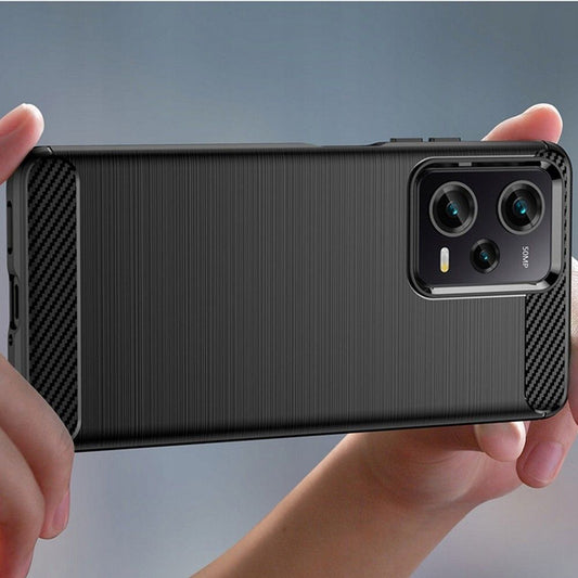 Калъф за Xiaomi Poco X5 Pro / Redmi Note 12 Pro 5G, Techsuit, Карбон, Черен