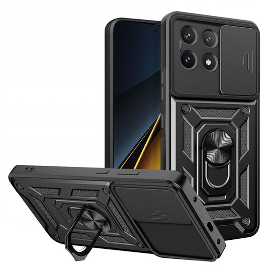 Калъф за Xiaomi Poco X6 Pro, Techsuit, CamShield, Черен