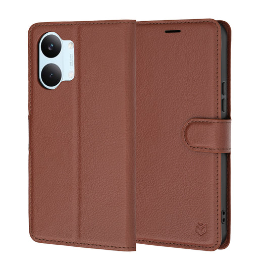Калъф за Xiaomi Poco X8 Pro Max, Techsuit, Leather Folio, Кафяв