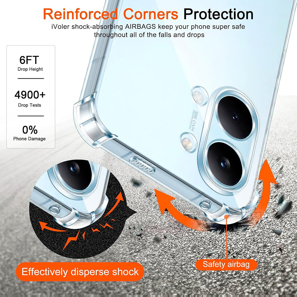 Калъф за Xiaomi Poco X8 Pro Max, Techsuit, Shockproof Clear, Прозрачен