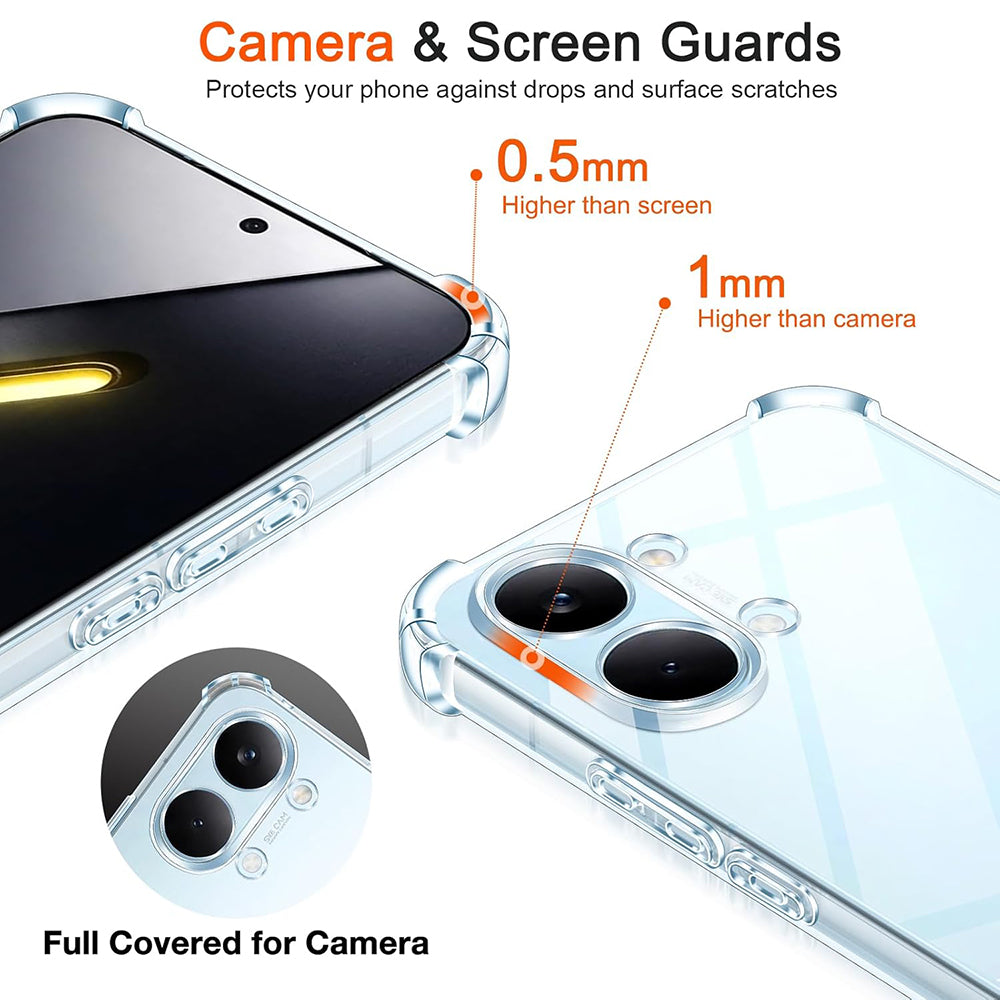 Калъф за Xiaomi Poco X8 Pro Max, Techsuit, Shockproof Clear, Прозрачен