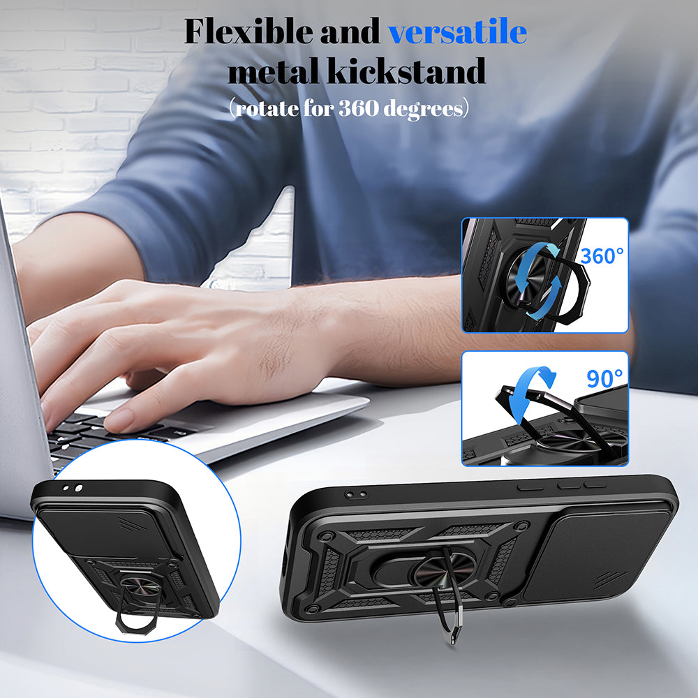 Калъф за Xiaomi Poco X8 Pro, Techsuit, CamShield, Черен