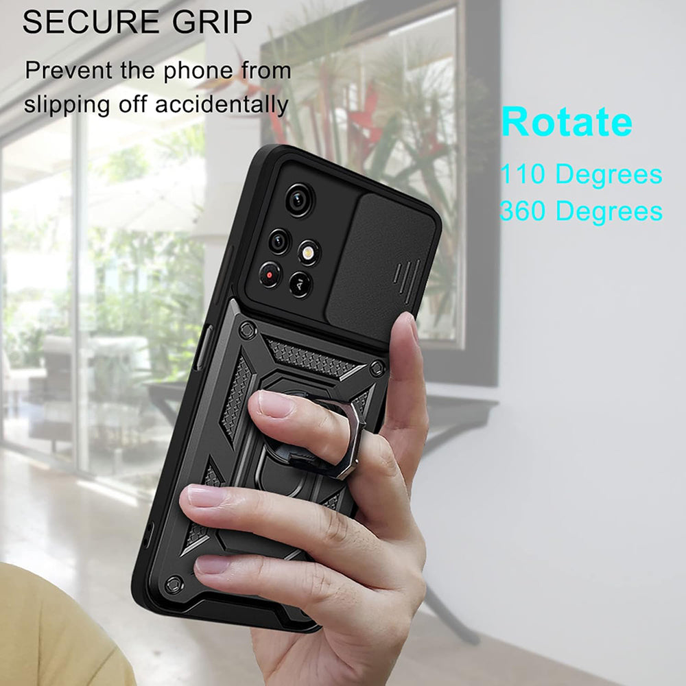 Калъф за Xiaomi Redmi 10 2022 / 10 (2021), Techsuit, CamShield, Черен