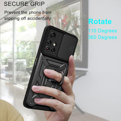 Калъф за Xiaomi Redmi 10 2022 / 10 (2021), Techsuit, CamShield, Черен