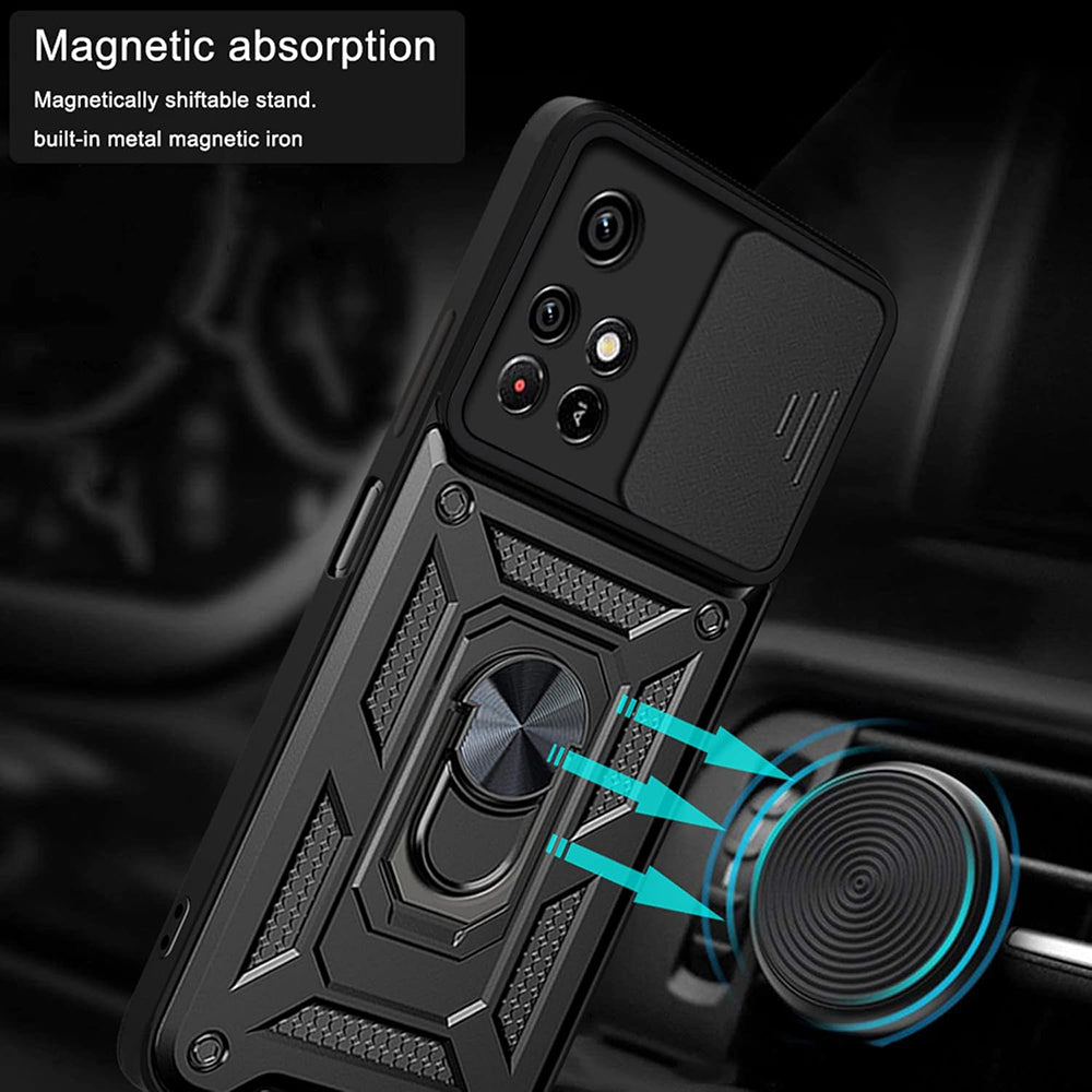 Калъф за Xiaomi Redmi 10 2022 / 10 (2021), Techsuit, CamShield, Черен