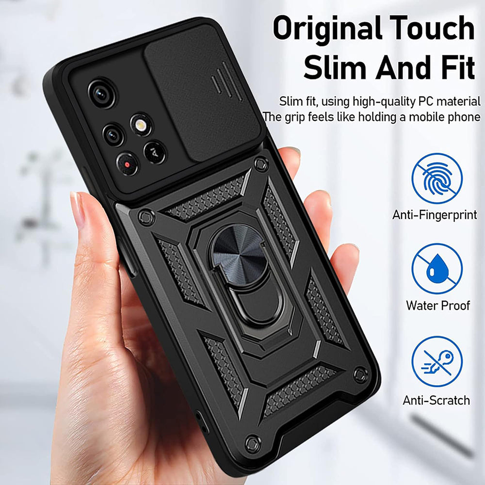 Калъф за Xiaomi Redmi 10 2022 / 10 (2021), Techsuit, CamShield, Черен