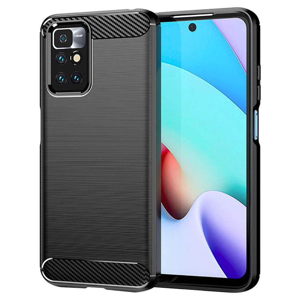 Калъф за Xiaomi Redmi 10 2022 / 10 (2021), Techsuit, Карбон, Черен