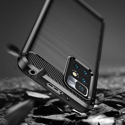 Калъф за Xiaomi Redmi 10 2022 / 10 (2021), Techsuit, Карбон, Черен