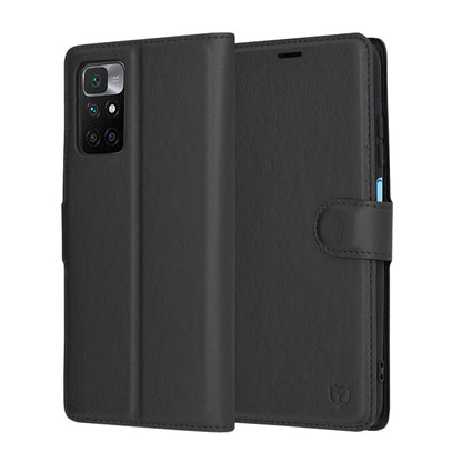 Калъф за Xiaomi Redmi 10 2022 / 10 (2021), Techsuit, Leather Folio, Черен