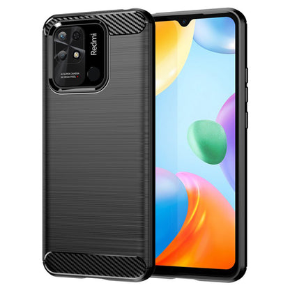 Калъф за Xiaomi Redmi 10C, Techsuit, Карбон, Черен