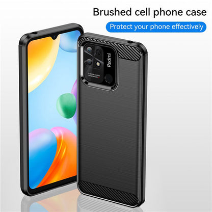 Калъф за Xiaomi Redmi 10C, Techsuit, Карбон, Черен