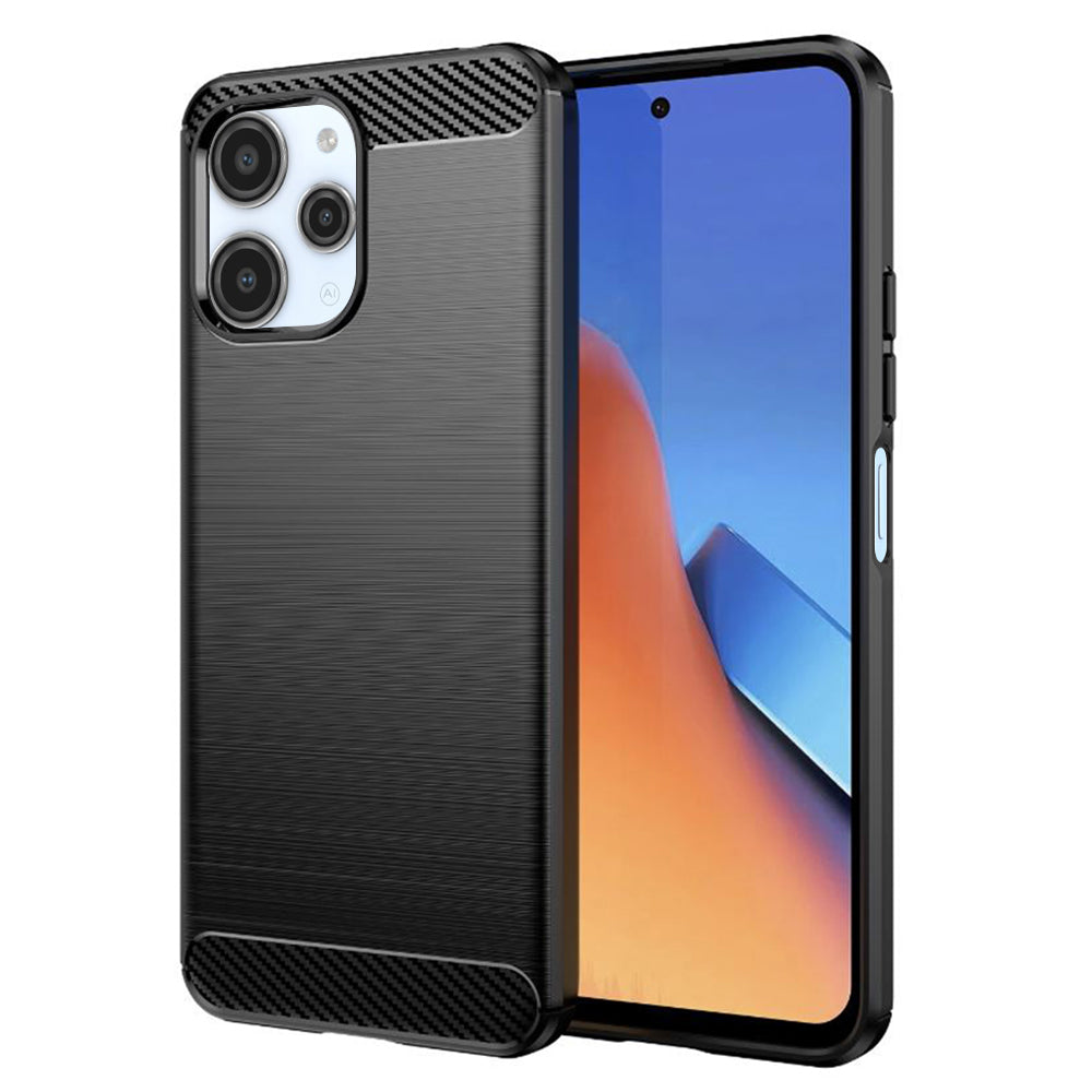 Калъф за Xiaomi Redmi 12 5G / 12, Techsuit, Карбон, Черен