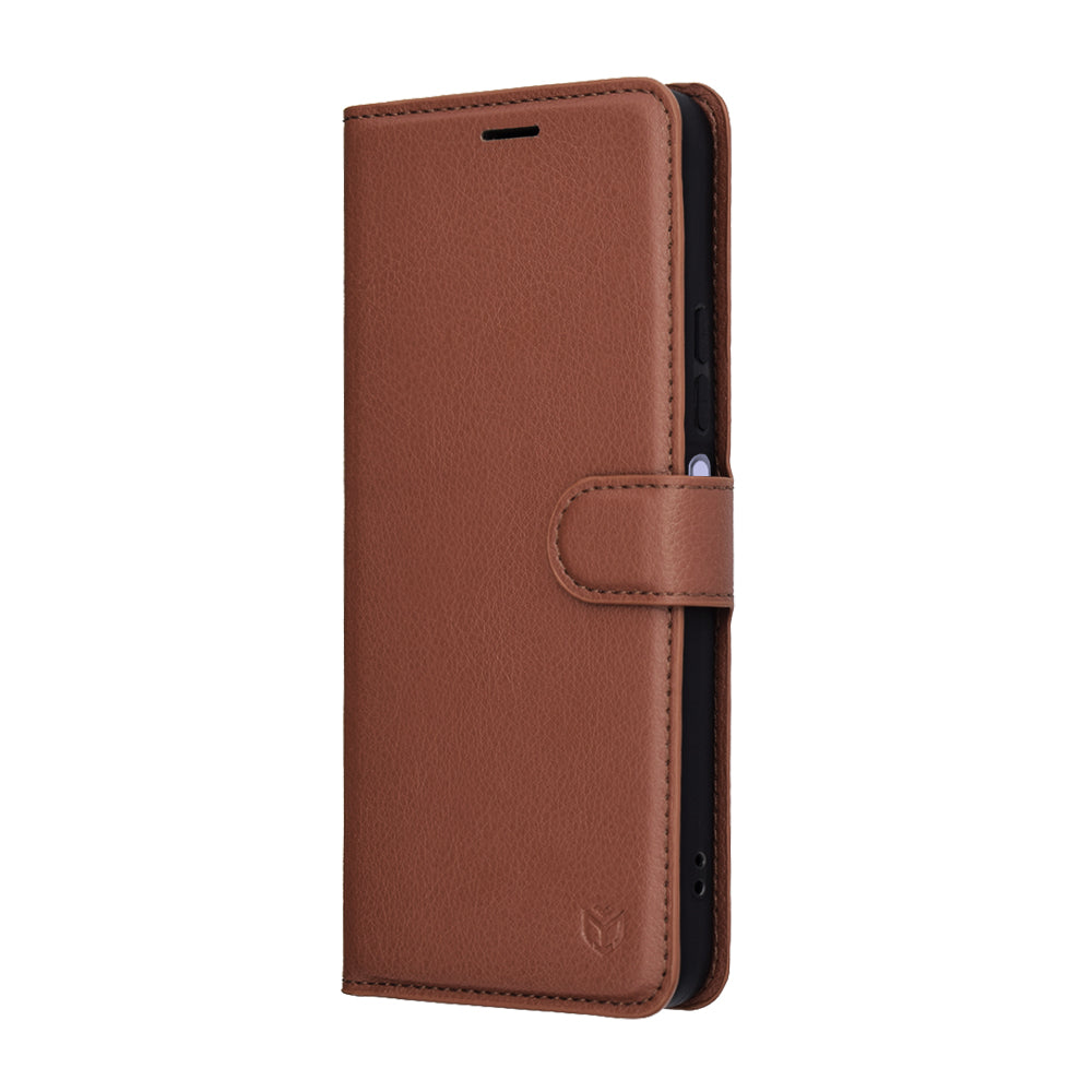 Калъф за Xiaomi Redmi 15 5G / 15 4G, Techsuit, Leather Folio, Кафяв