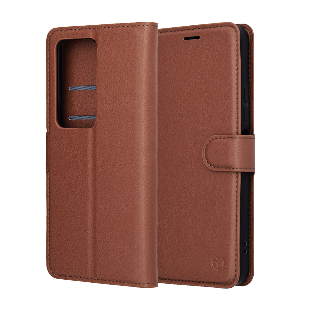 Калъф за Xiaomi Redmi 15 5G / 15 4G, Techsuit, Leather Folio, Кафяв