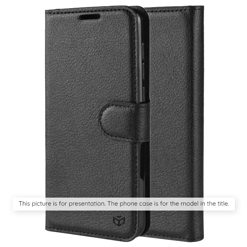 Калъф за Xiaomi Redmi 15 5G / 15 4G, Techsuit, Leather Folio, Черен