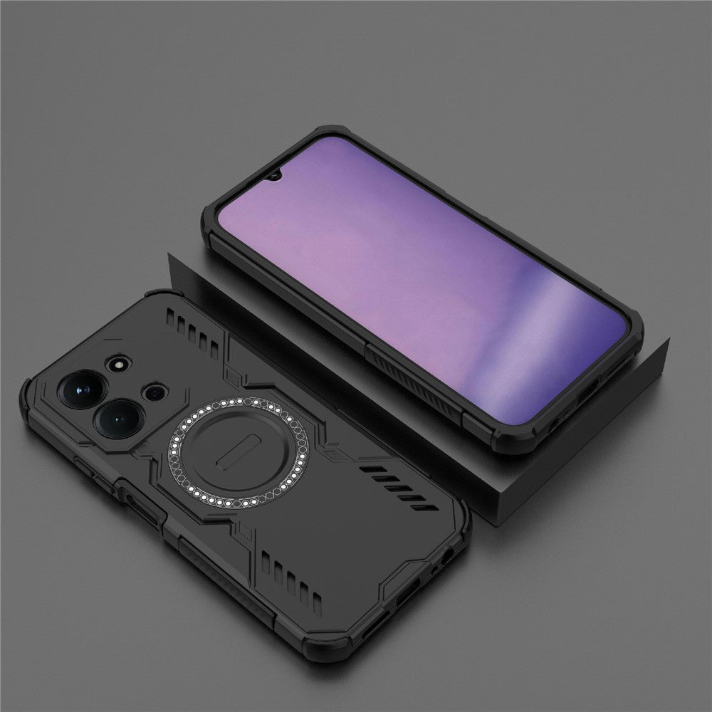Калъф MagSafe за Xiaomi Redmi 15C 5G / 15C 4G, Techsuit, ArmorMag, Черен