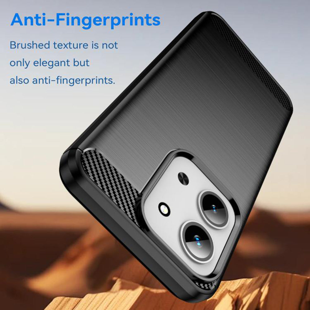 Калъф за Xiaomi Redmi 15C 5G / 15C 4G, Techsuit, Карбон, Черен