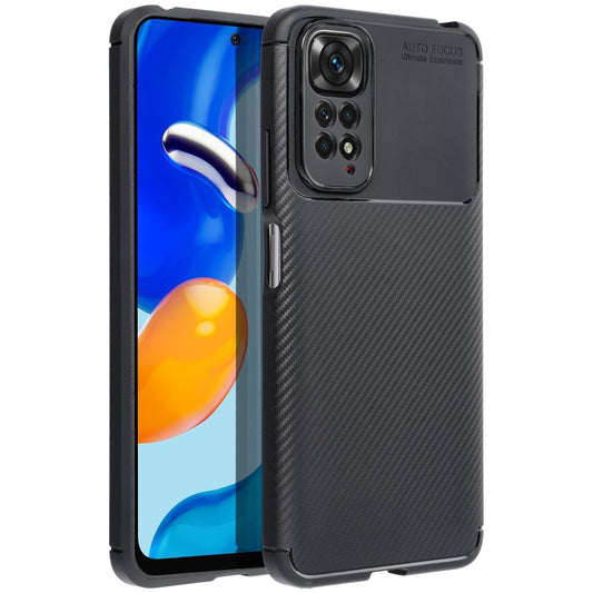 Калъф за Xiaomi Poco C65 / Redmi 13C, OEM, Carbon Premium, Черен