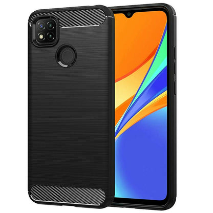 Калъф за Xiaomi Redmi 9C NFC / 9C, Techsuit, Карбон, Черен