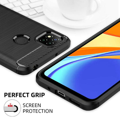 Калъф за Xiaomi Redmi 9C NFC / 9C, Techsuit, Карбон, Черен