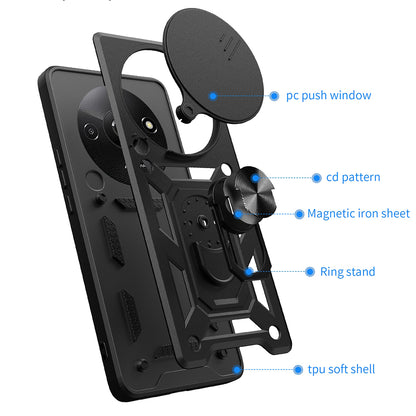 Калъф за Xiaomi Redmi A3x / A3, Techsuit, CamShield, Черен