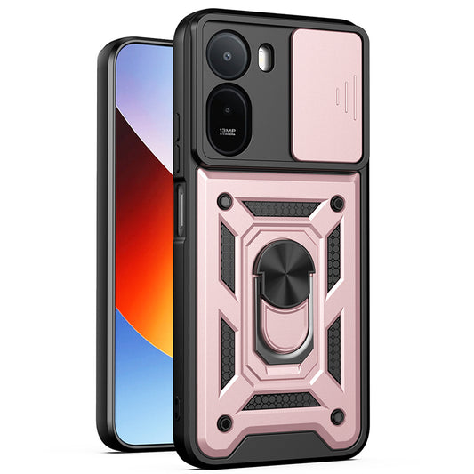 Калъф за Xiaomi Redmi A7 Pro 4G, Techsuit, CamShield, Розово злато