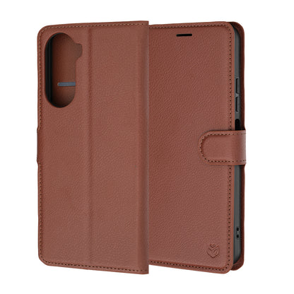 Case for Xiaomi Redmi A7 Pro 4G, Techsuit, Leather Folio, Brown