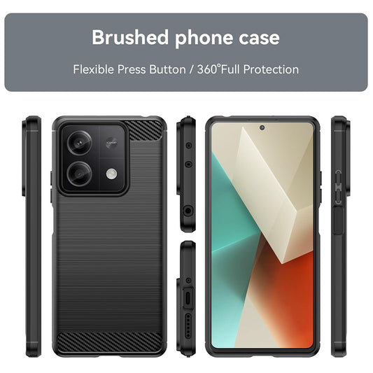 Калъф за Xiaomi Redmi Note 13 4G, Techsuit, Карбон, Черен