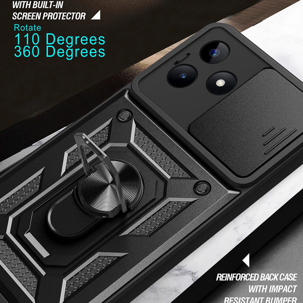 Калъф за Xiaomi Redmi Note 13 5G, Techsuit, CamShield, Черен