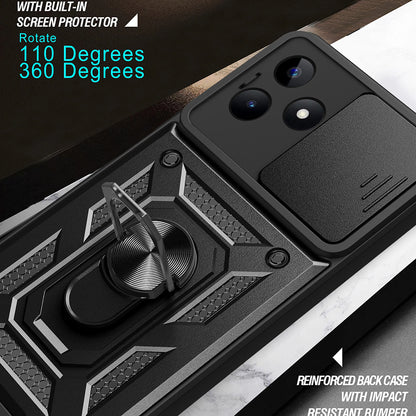 Калъф за Xiaomi Redmi Note 13 5G, Techsuit, CamShield, Черен