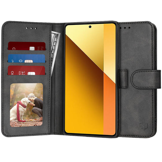 Калъф за Xiaomi Redmi Note 13 5G, Techsuit, Diary Book, Черен