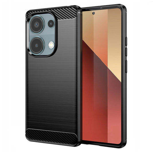 Калъф за Xiaomi Redmi Note 13 Pro 4G / Poco M6 Pro 4G, Techsuit, Карбон, Черен