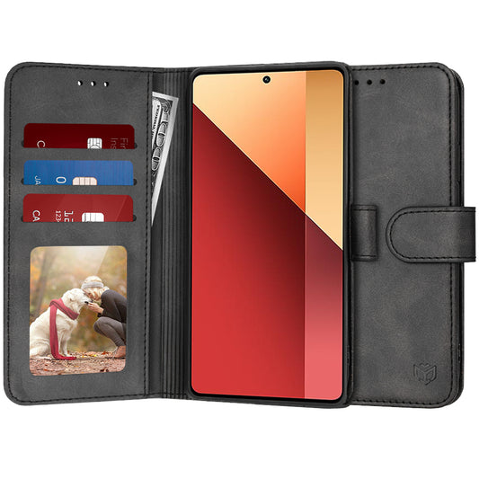 Калъф за Xiaomi Redmi Note 13 Pro 4G / Poco M6 Pro 4G, Techsuit, Diary Book, Черен
