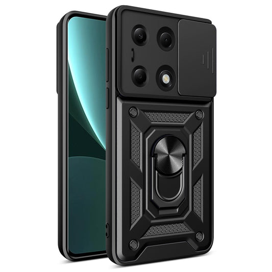 Калъф за Xiaomi Redmi Note 13 Pro 4G / Poco M6 Pro 4G, Techsuit, CamShield, Черен