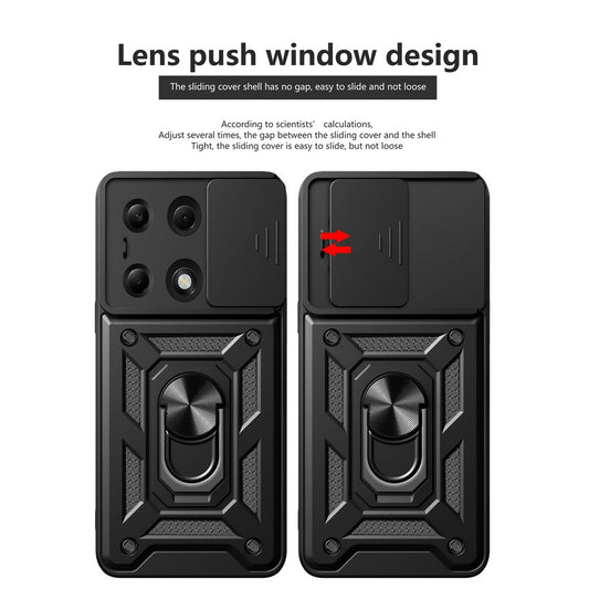 Калъф за Xiaomi Redmi Note 13 Pro 4G / Poco M6 Pro 4G, Techsuit, CamShield, Черен