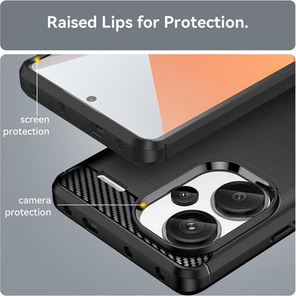 Калъф за Xiaomi Redmi Note 13 Pro+, Techsuit, Карбон, Черен