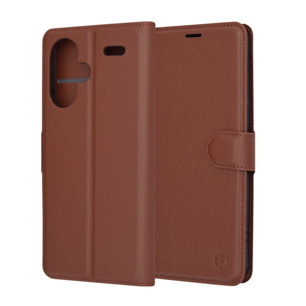 Калъф за Xiaomi Redmi Note 13 Pro+, Techsuit, Leather Folio, Кафяв