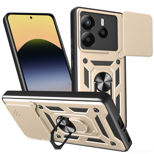 Калъф за Xiaomi Redmi Note 14 5G, Techsuit, CamShield, Златист