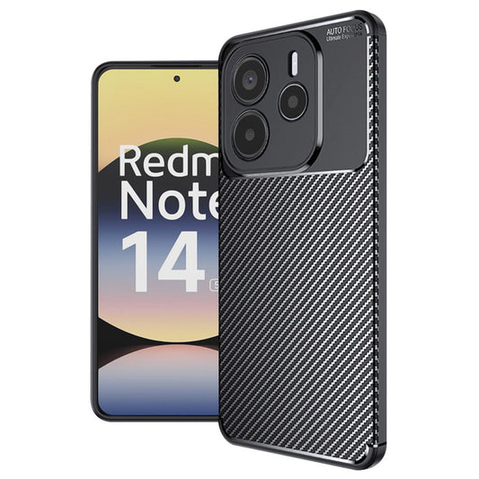 Калъф за Xiaomi Redmi Note 14 5G, Techsuit, CarbonFiber, Черен