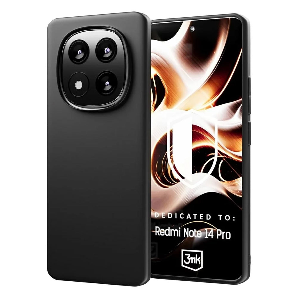 Калъф за Xiaomi Redmi Note 14 Pro 4G, 3MK, Матиран Черен