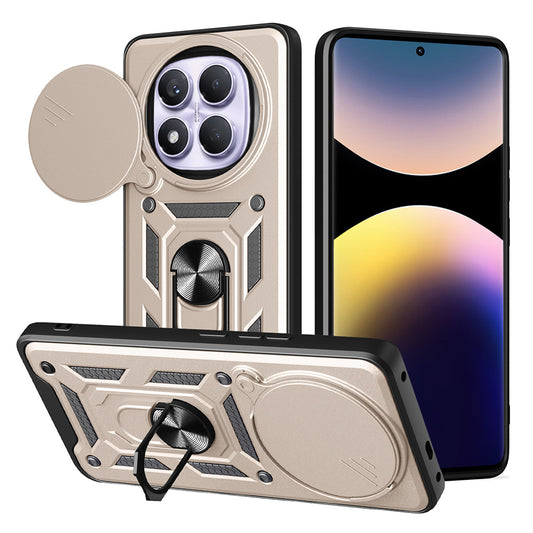 Калъф за Xiaomi Redmi Note 14 Pro 4G, Techsuit, CamShield, Златист