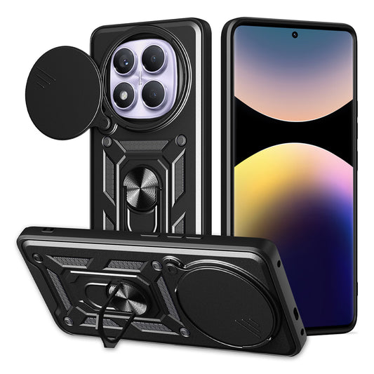 Калъф за Xiaomi Redmi Note 14 Pro 4G, Techsuit, CamShield, Черен