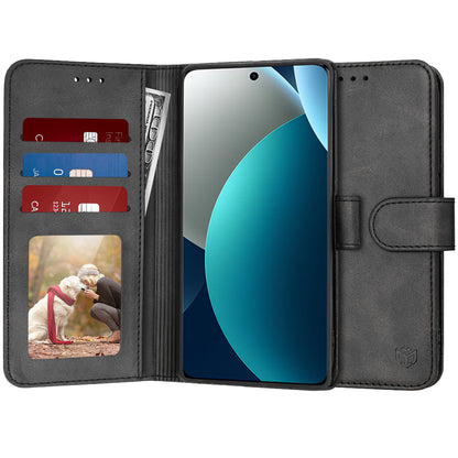 Калъф за Xiaomi Redmi Note 15 Pro 4G, Techsuit, Diary Book, Черен