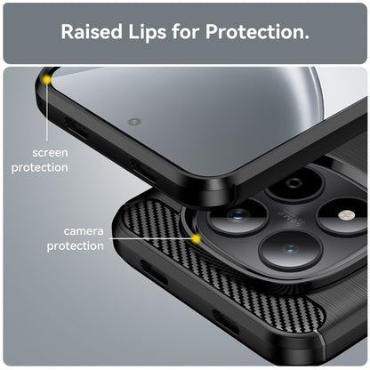 Калъф за Xiaomi Redmi Note 15 Pro 5G, Techsuit, Carbon, Черен