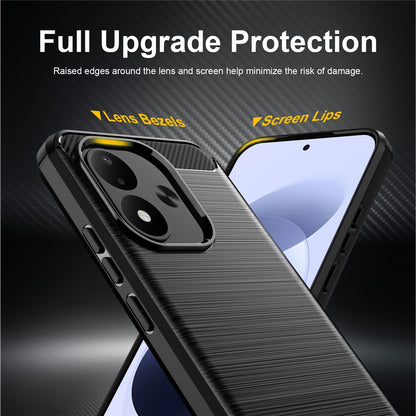 Калъф за Xiaomi Redmi Note 17 4G / Note 17 5G, Techsuit, Carbon, черен