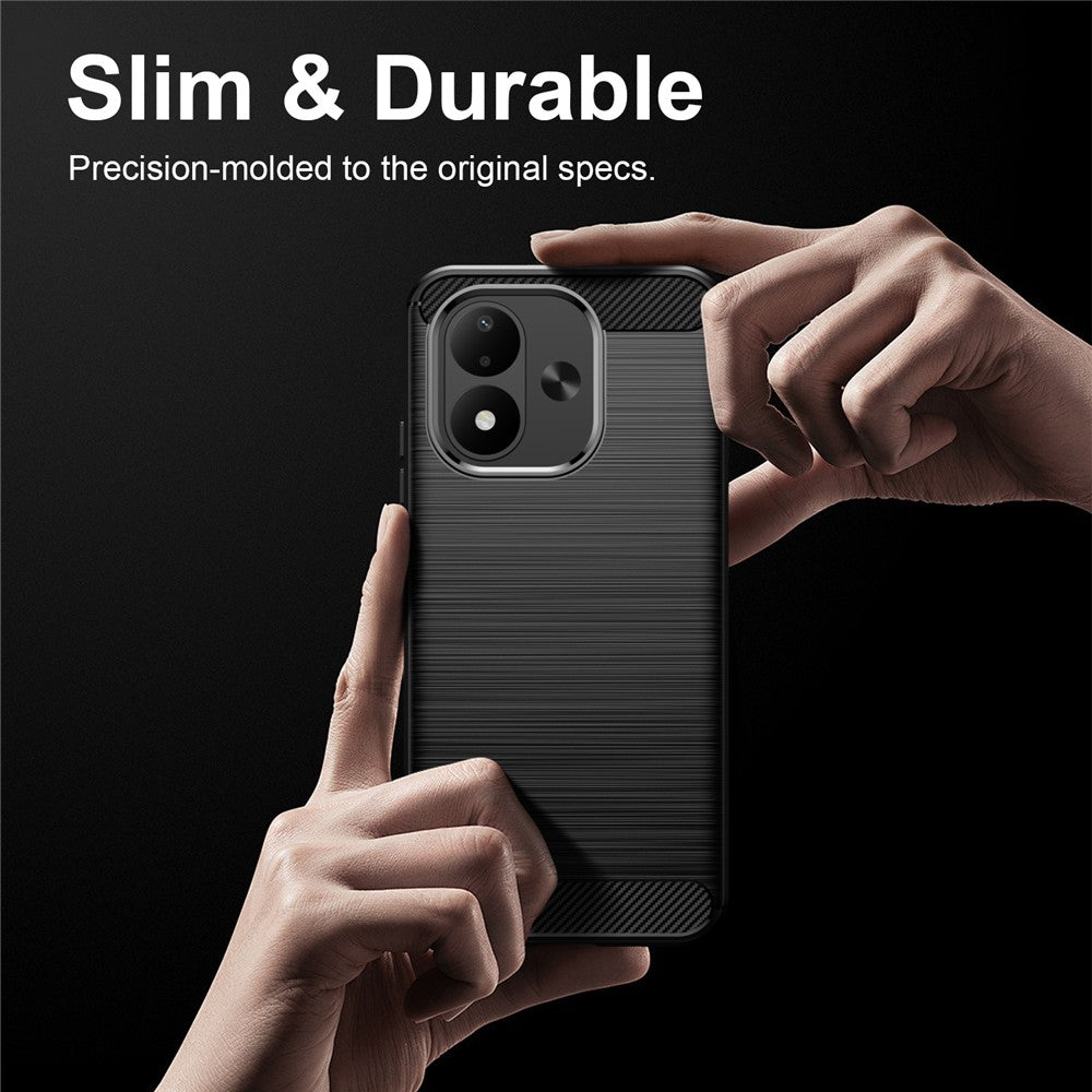 Калъф за Xiaomi Redmi Note 17 4G / Note 17 5G, Techsuit, Carbon, черен