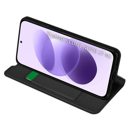 Калъф за Xiaomi Redmi Note 17 4G / Note 17 5G, Techsuit, Magskin Book, черен